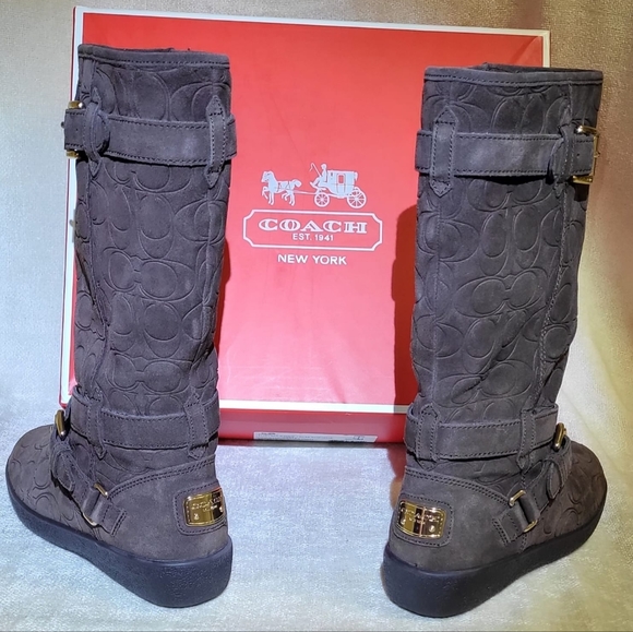 Coach EMBS Suede Chestnut size 5.5 M - Picture 3 of 9